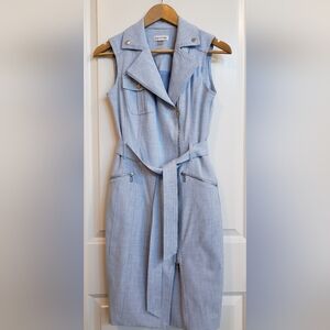 Calvin Klein Size 2 Belted Sleeveless Dress